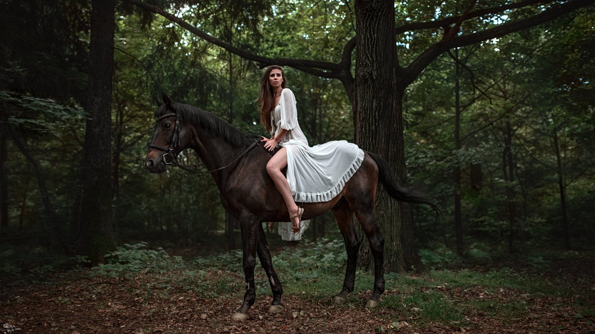Princess Mia on horseback