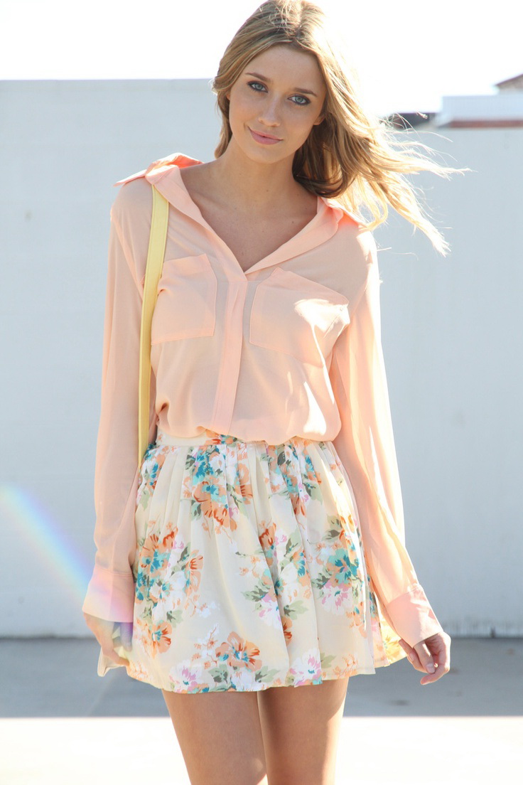 pretty skirt and blouse